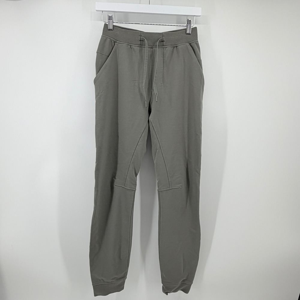 Lululemon Men's XS City Sweat Tapered Joggers Sage Green French Terry Pants